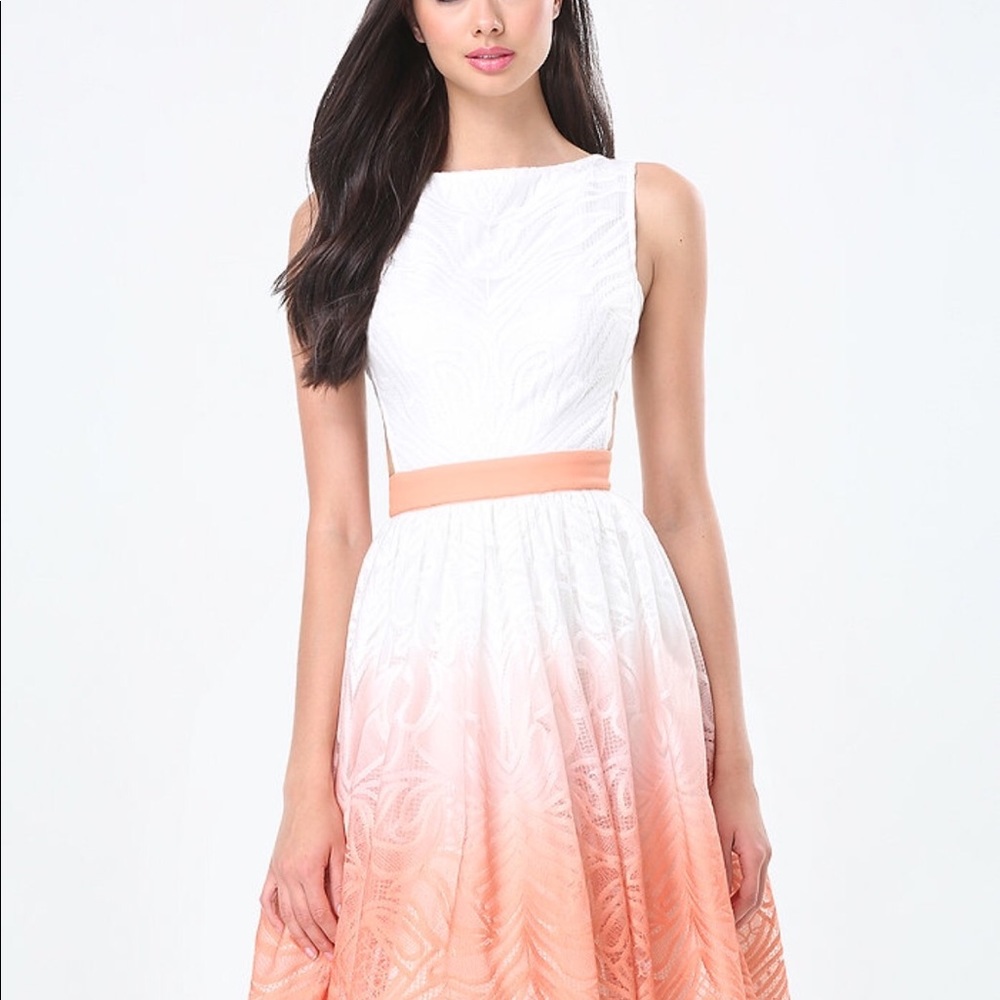 OMBRE CUTOUT MIDI DRESS BEBE - only used once! - Picture 2 of 3